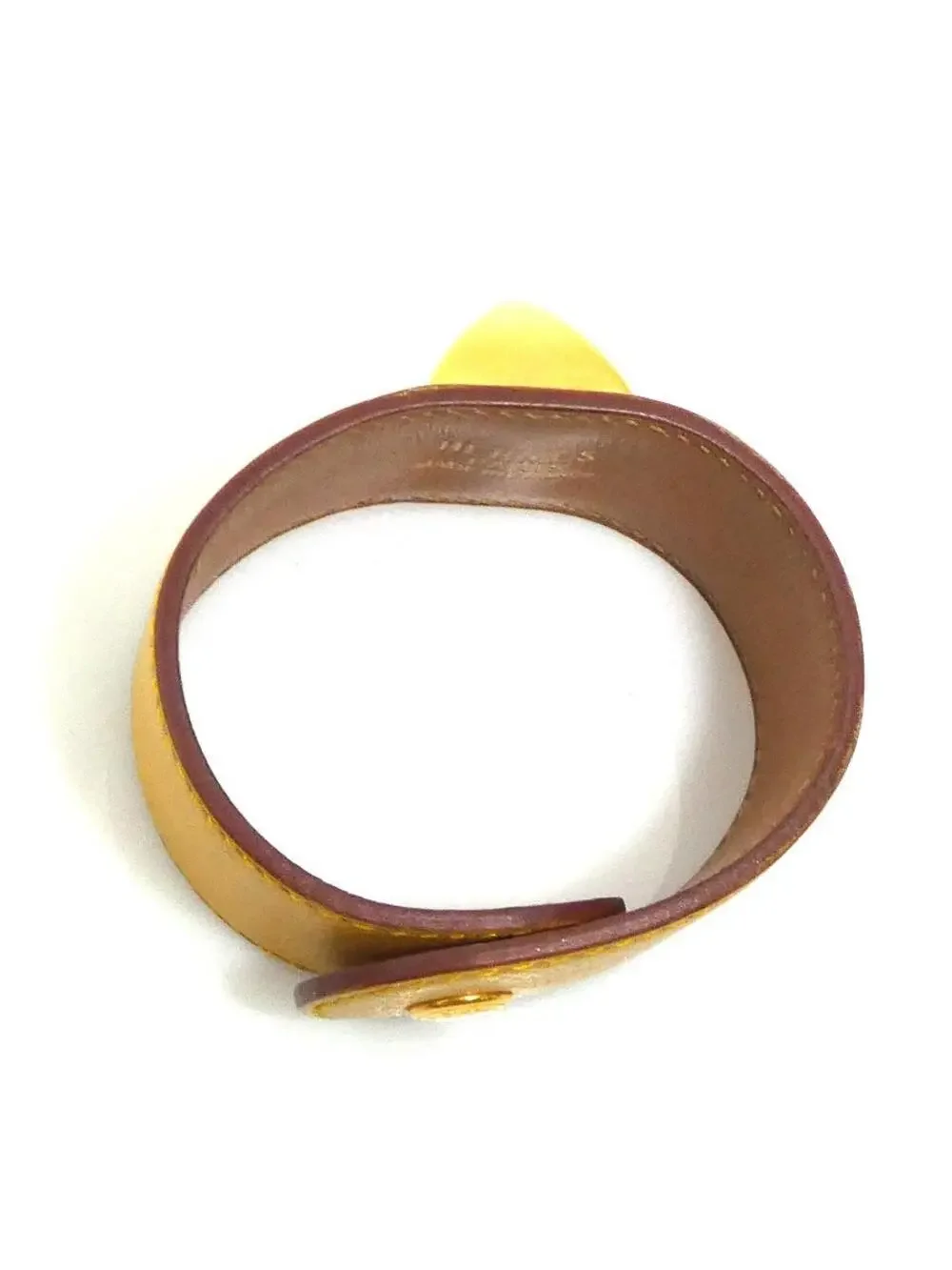 Auth Hermes Medor Bracelet Yellow Gold #303115H14B